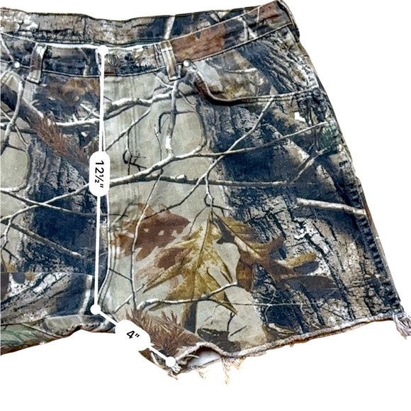 Wrangler Pro Gear Jeans Mens 38” Camo Realtree Hunting Cut Off Shorts - Picture 8 of 8